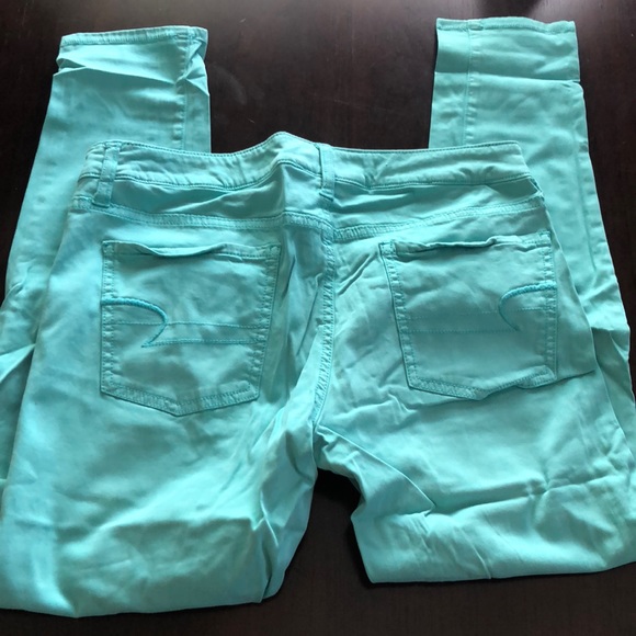 American Eagle Super Stretch Teal Pants - Picture 3 of 5
